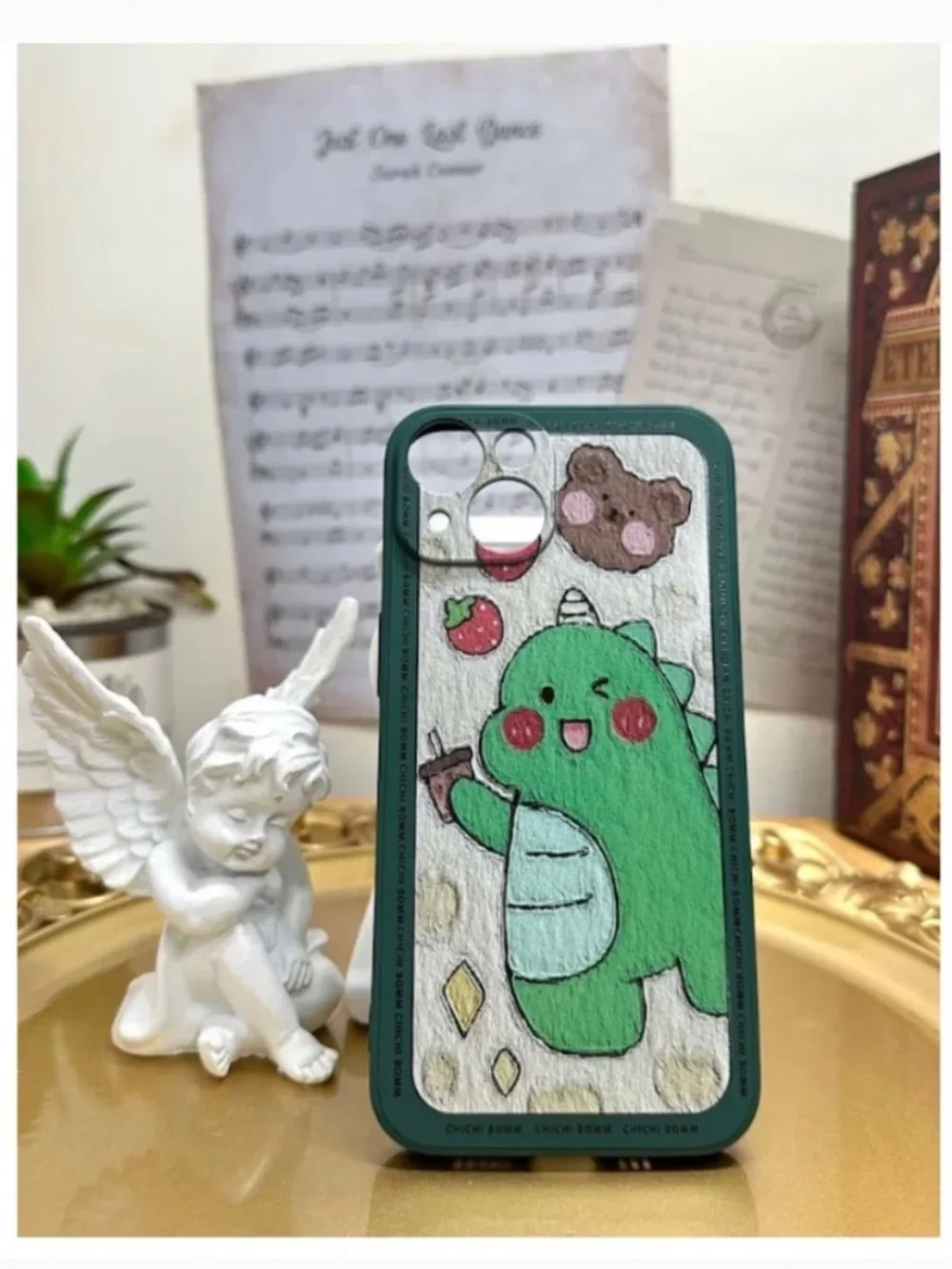3 items.iphone14 /14plus/14pro/14promax cartoon case,cute Dinosaur case